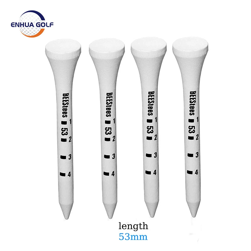 Golf Tees 70mm Wood 100 PCS Professional White Wooden Striped Digital Scale Golf Tees 83mm White Golf Wood Tee Golf Accesories