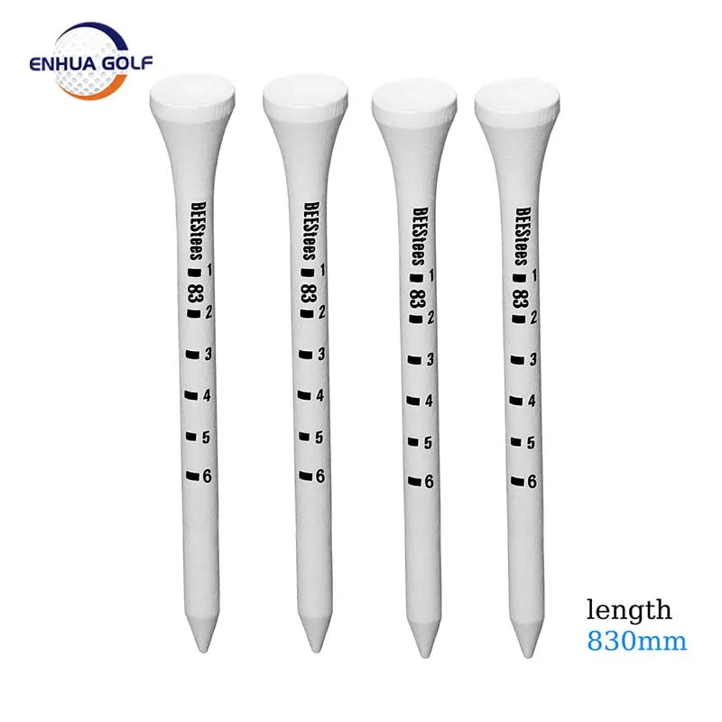 Golf Tees 70mm Wood 100 PCS Professional White Wooden Striped Digital Scale Golf Tees 83mm White Golf Wood Tee Golf Accesories