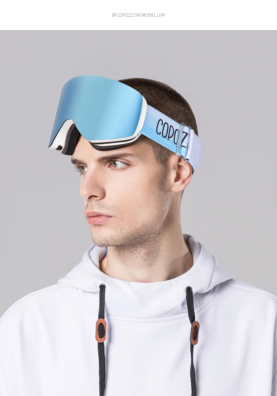 COPOZZ OTG Ski Goggle Snowboard Mask For Men Women Yellow Lens Case Eyewear Kit Cylindrical UV400 Protection Snow Glasses Adult