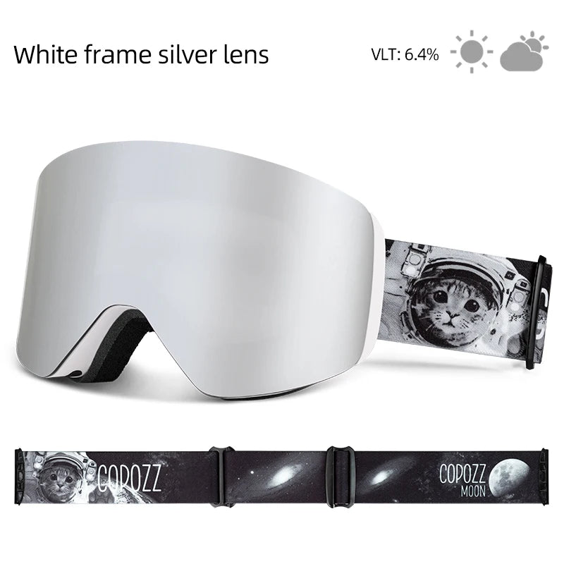 COPOZZ OTG Ski Goggle Snowboard Mask For Men Women Yellow Lens Case Eyewear Kit Cylindrical UV400 Protection Snow Glasses Adult