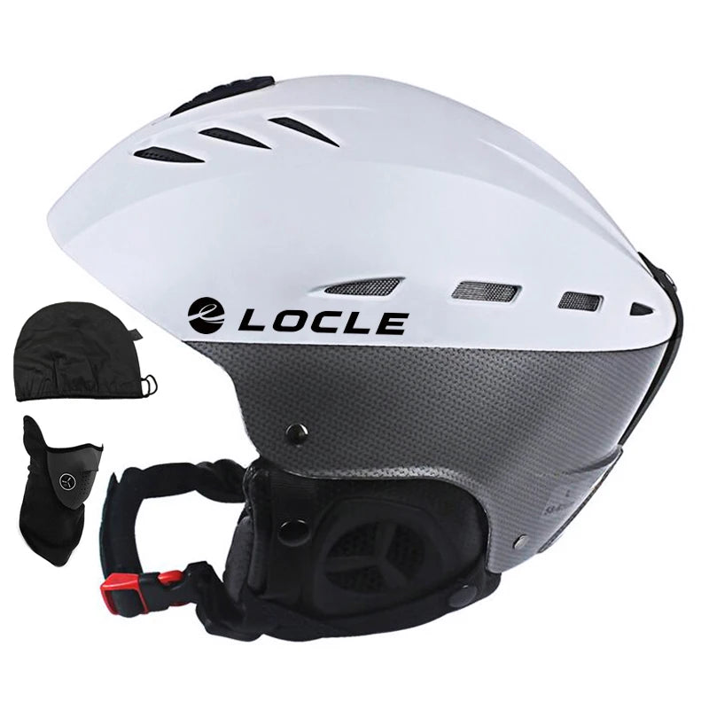 LOCLE Professional Skiing Helmet Men Women Children Ski Helmet Snow Skating Snowboard Snowmobile Skateboard Helmet Size 52-61cm