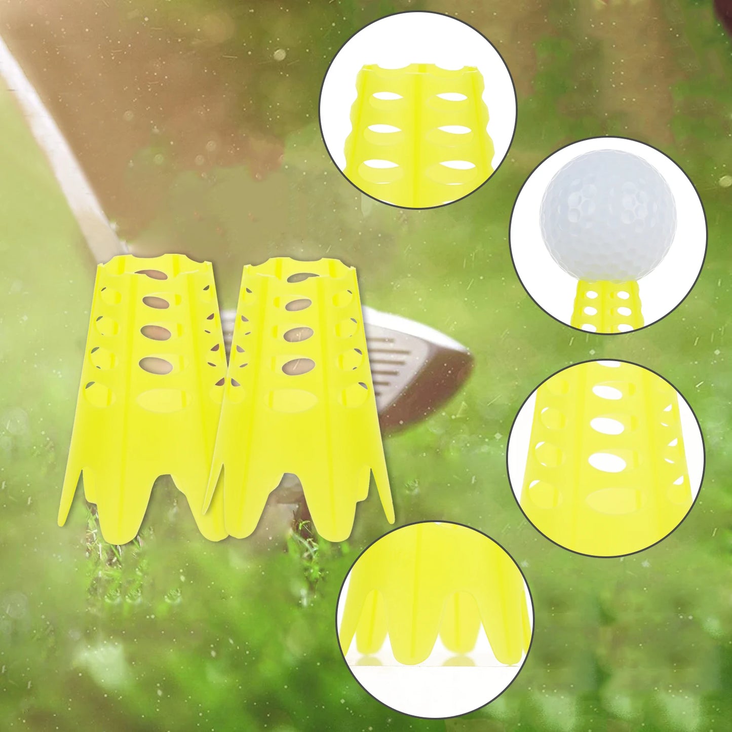 15Pcs Golf Mat Tees Plastic Simulator Practice Golf Tees Perfect for Winter Turf and Driving Range Home Training Golf Tees Tools