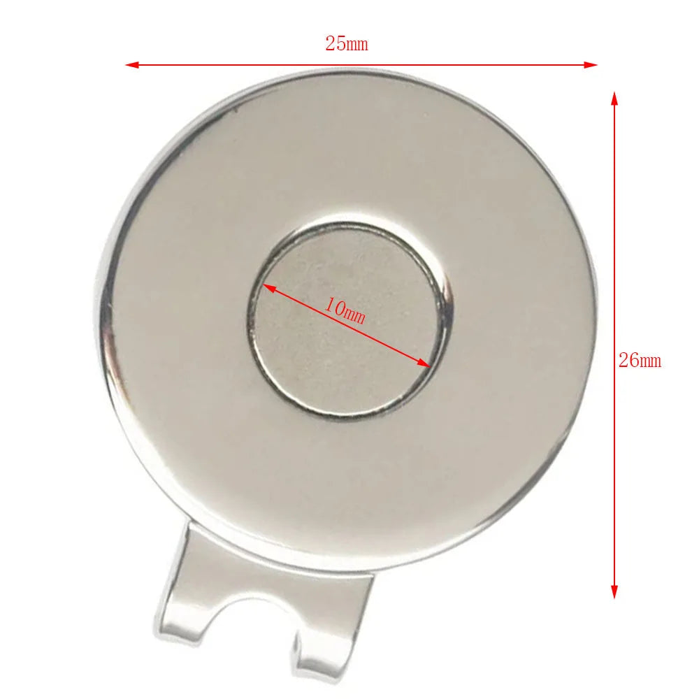 10Pcs 25mm High Quality Golf Hat Visor Cap Clip Golf Ball Aiming Zinc Alloy Magnetic Marker Professional Golf Training Aids