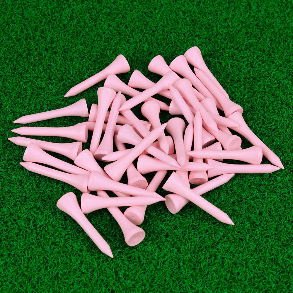 100 Pieces 42 MM Colored Wooden Golf Tees Wood Accessories