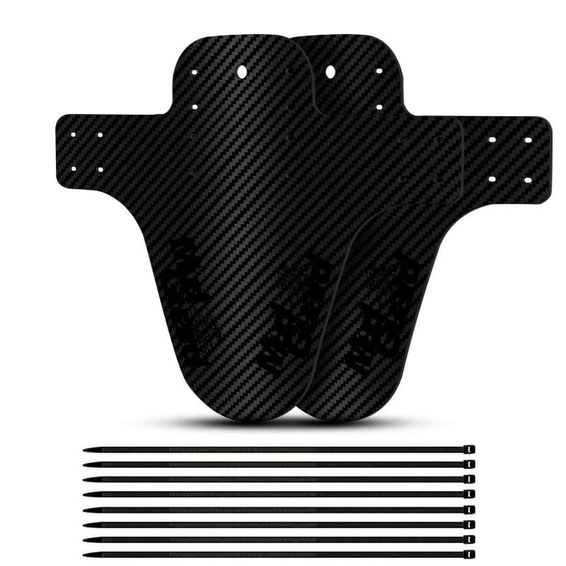 2Pcs Mountain Bike Mudguard 3D Carbon Fiber Twill MTB Fender Front/Rear Tire Wheel Universal Suitable For Disc Brake Bicycle