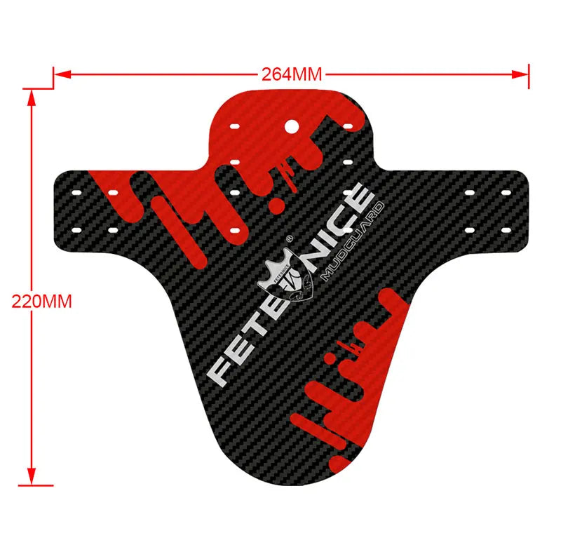 2Pcs Mountain Bike Mudguard 3D Carbon Fiber Twill MTB Fender Front/Rear Tire Wheel Universal Suitable For Disc Brake Bicycle
