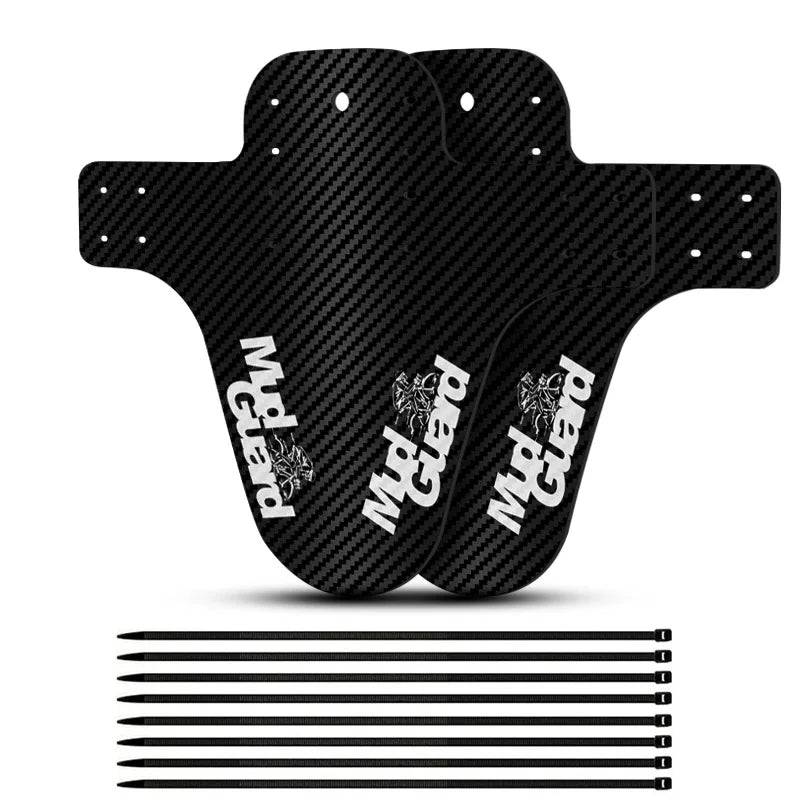 2Pcs Mountain Bike Mudguard 3D Carbon Fiber Twill MTB Fender Front/Rear Tire Wheel Universal Suitable For Disc Brake Bicycle