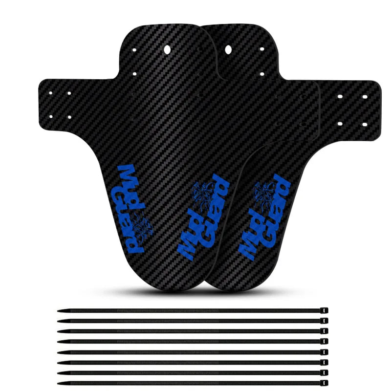 2Pcs Mountain Bike Mudguard 3D Carbon Fiber Twill MTB Fender Front/Rear Tire Wheel Universal Suitable For Disc Brake Bicycle