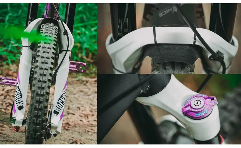 2Pcs Mountain Bike Mudguard 3D Carbon Fiber Twill MTB Fender Front/Rear Tire Wheel Universal Suitable For Disc Brake Bicycle