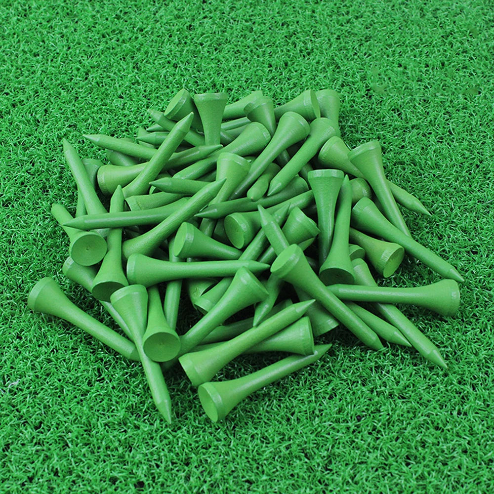 100 Pieces 42 MM Colored Wooden Golf Tees Wood Accessories