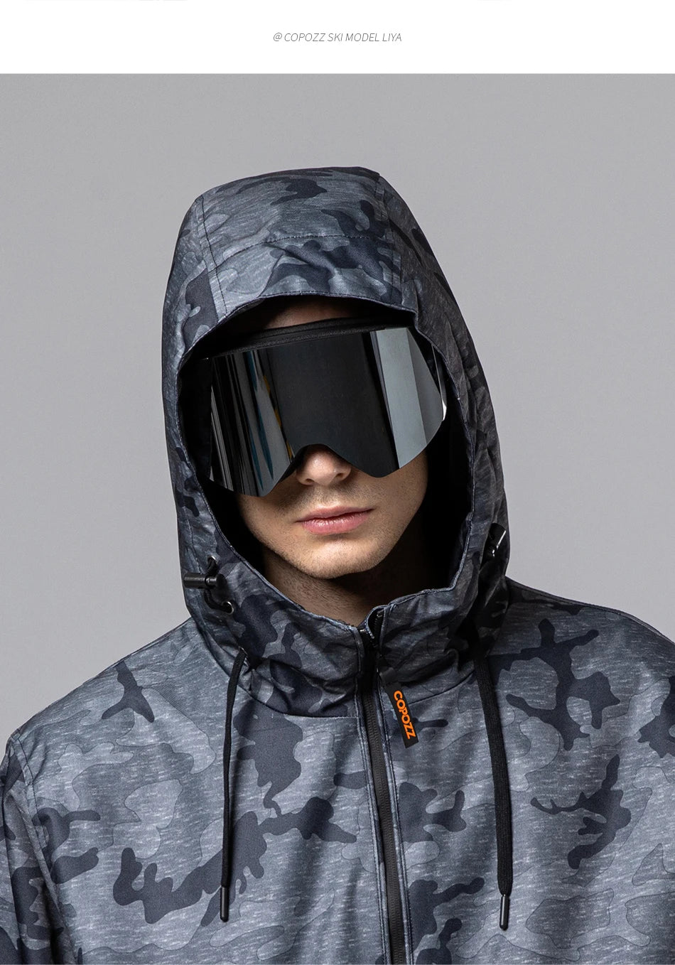 COPOZZ OTG Ski Goggle Snowboard Mask For Men Women Yellow Lens Case Eyewear Kit Cylindrical UV400 Protection Snow Glasses Adult