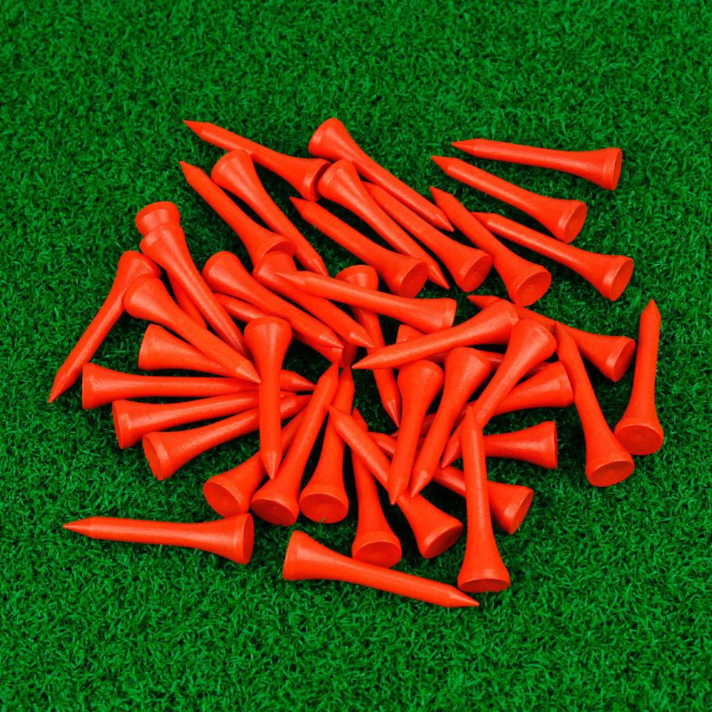100 Pieces 42 MM Colored Wooden Golf Tees Wood Accessories