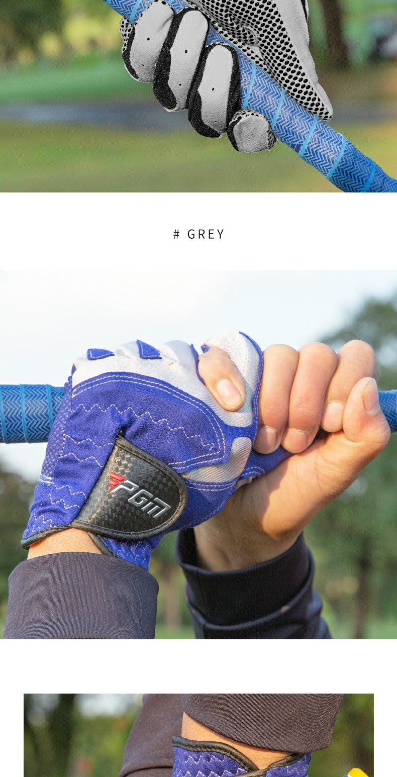 PGM Professional Golf Gloves Microfiber Cloth Fabric Breathable Non-Slip Gloves Club Swing Putting Training Gloves