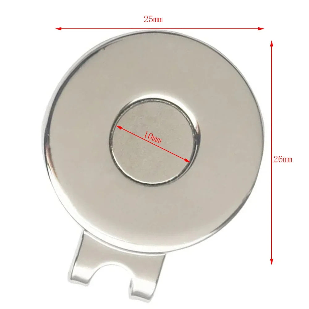 10Pcs 25mm High Quality Golf Hat Visor Cap Clip Golf Ball Aiming Zinc Alloy Magnetic Marker Professional Golf Training Aids