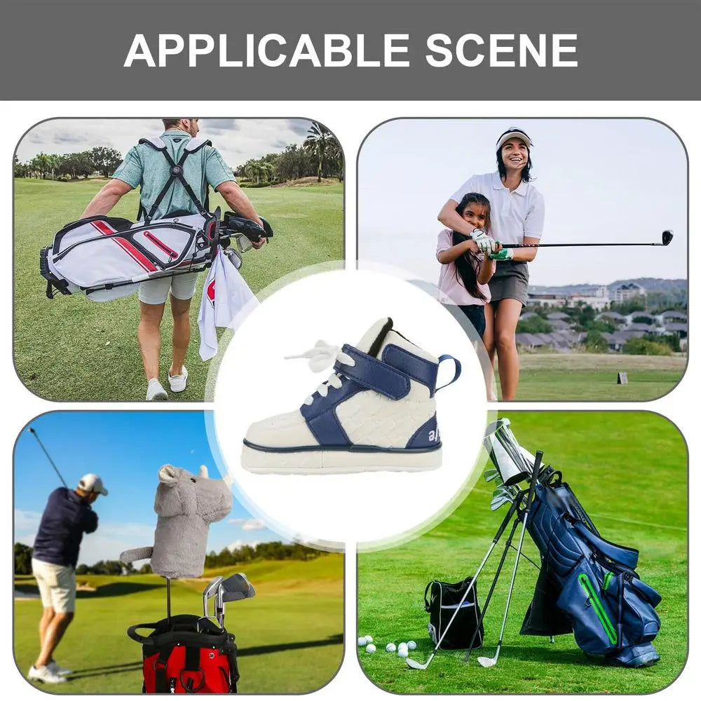 Golf Club Headcover Shoe Shaped Golf Iron Cover Golf Iron Cover Golf Club Head Protector PU Leather Putter Headcover Golf Putter