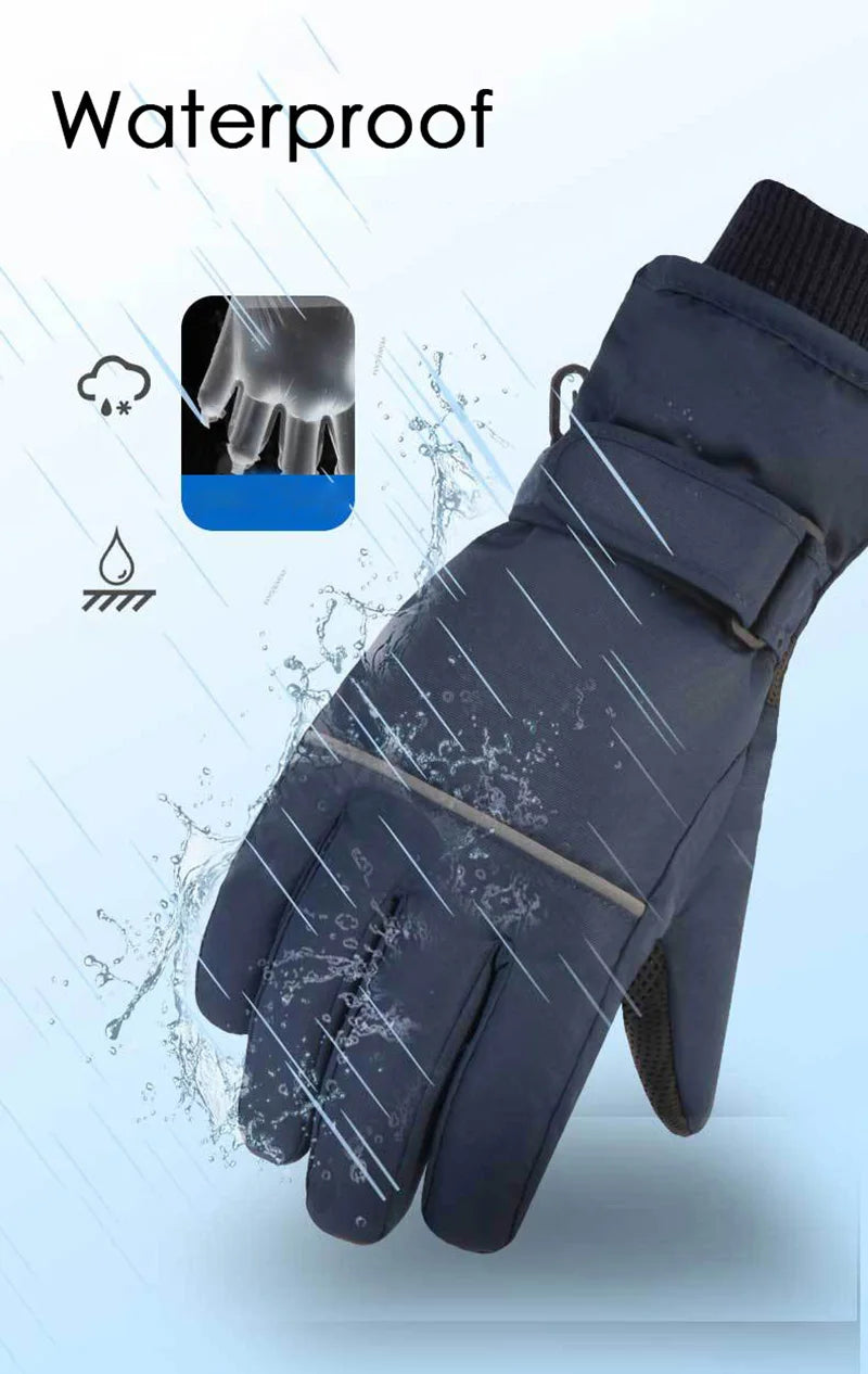 High Quality Kids Ski Gloves Winter Snowboard Snow Children Glove for Boys Girl Waterproof Thicken Mittens Keep Finger Warm 2023
