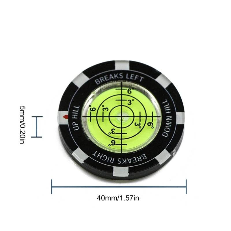 Bubble Levels Golfball Marker Golfs Putting Aid Round Bubble Levels High Reader Golfs Accessory for Men Women