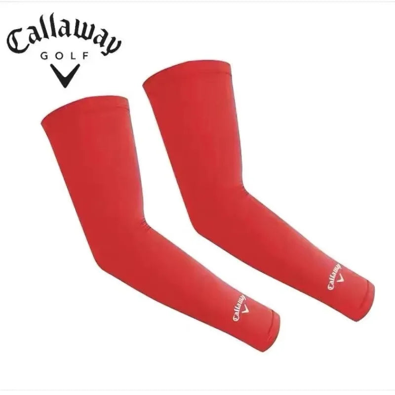 Callaway Golf Sunscreen Sleeve Breathable Non Slip Sunshade Arm Cover UV Protection Running Cycling Sleeves Cool Ice silk Arm C