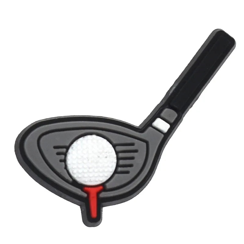 Shoe Charms for Crocs 1pcs PVC Golf Badge Women Sandals Buckle Kids Pins Men Decoration Jeans Shoes Accessories party