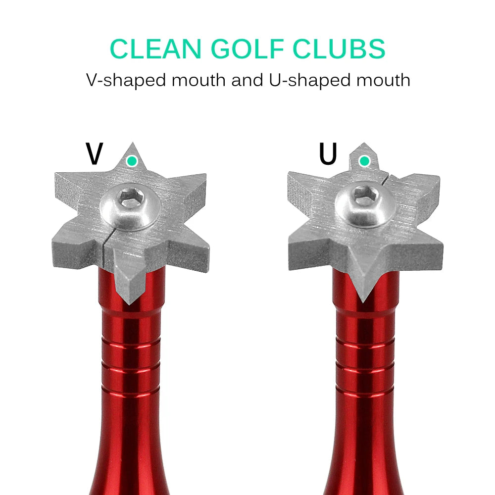 Golf Sharpener w Brush for Cleaning Golf Clubs Head Wedges and Irons Golf Grooving Tool