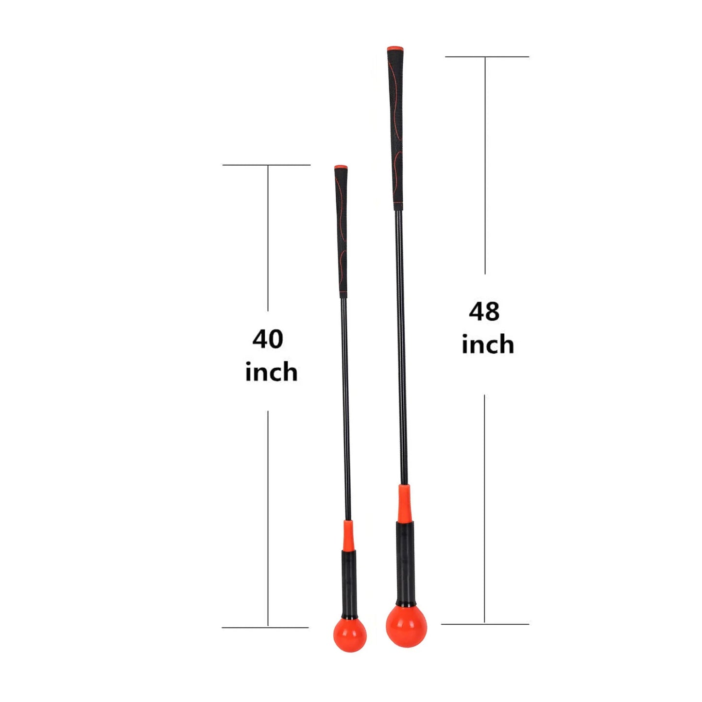 Golf Swing Training Aid Golf Swing Practice Rod Golf Warm-up Stick Golf Accessories Golf Trainer Aids Supplies 40/48 inches