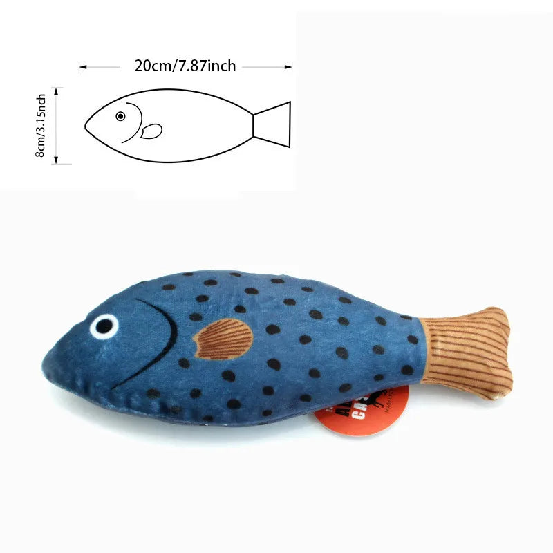 Cat Toy 3D Simulation Fish Catnip Toys Interactive Plush Kitten Cat Toy Pet Chew Bite Toys For Cats Pillowfish Pet Supplies