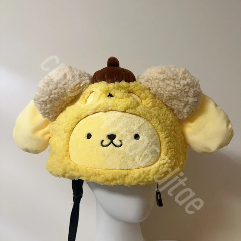 Ski Helmet Cover Decoration Cute Cartoon Half Helmet Cover for Kids Suitable for Electric Scooters Adult Helmet Decoration Hat