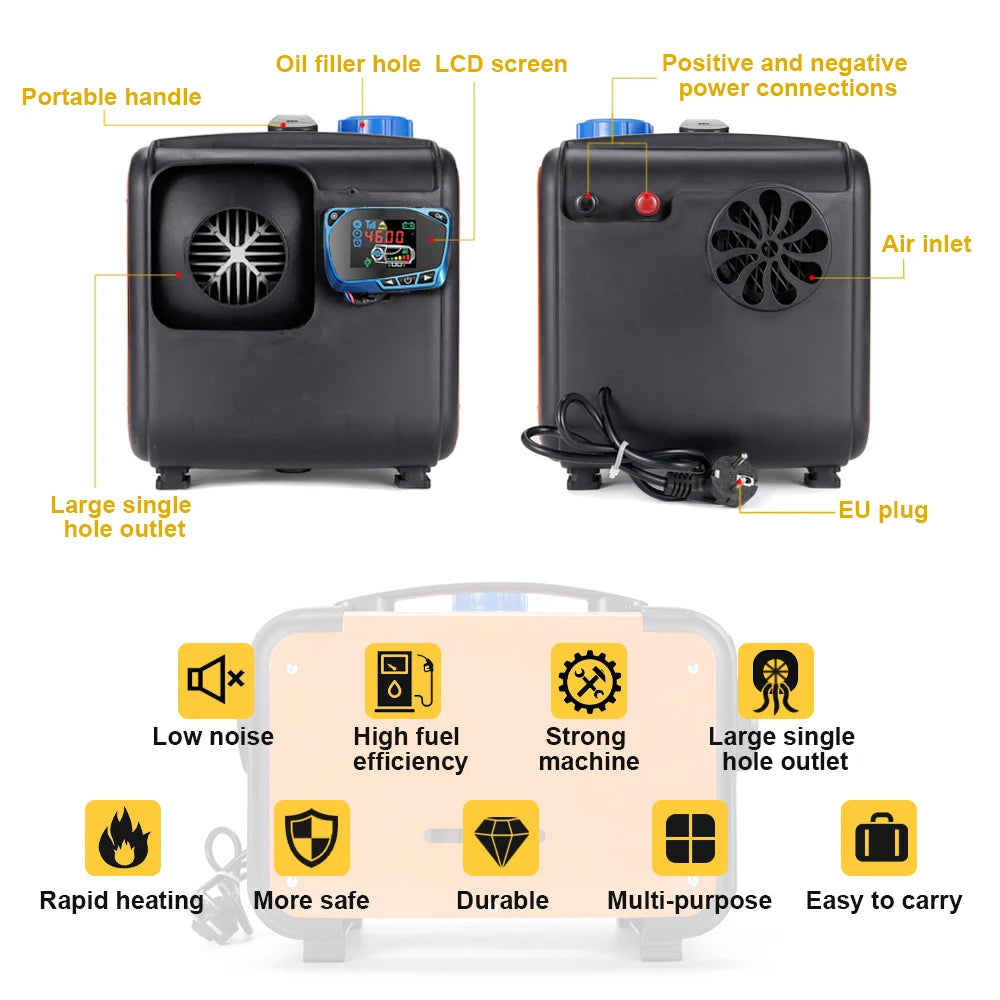 5KW-8KW Car Heater 12V/ 24V/ 220V 3in 1 Car Air Diesel Heater For Bus Auto Boats Trucks RV Ships Air Diesel Parking Heater