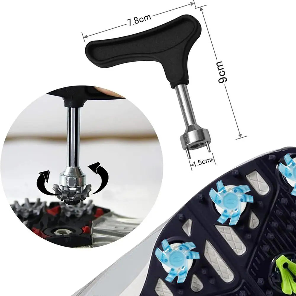 Golf Shoe Spikes Replacements Golf Cleat Shoe Spikes Anti Slip Footwears Portable Quick Twist Golf Spikes Convenient Golf Cleats