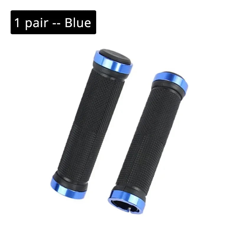 Bicycle Handle Bar Grips Road Mountain Bike Rubber Handlebar Grips MTB Alloy Bilateral Lock Non-slip Grips Cycling Accessories