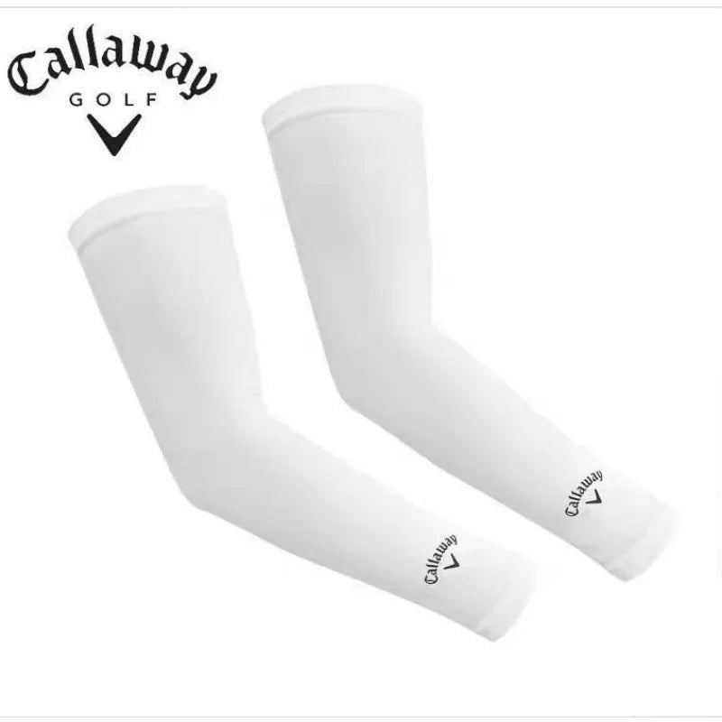 Callaway Golf Sunscreen Sleeve Breathable Non Slip Sunshade Arm Cover UV Protection Running Cycling Sleeves Cool Ice silk Arm C
