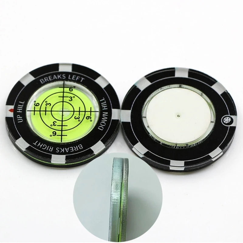 Bubble Levels Golfball Marker Golfs Putting Aid Round Bubble Levels High Reader Golfs Accessory for Men Women