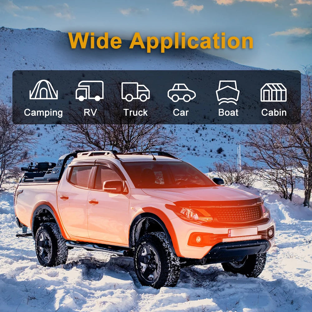 2KW Car Heater Diesel Air Heater 12V/24V /220V With Silencer Remote Control Truck Boat Bus RV Trailer Air Diesel Parking Heater