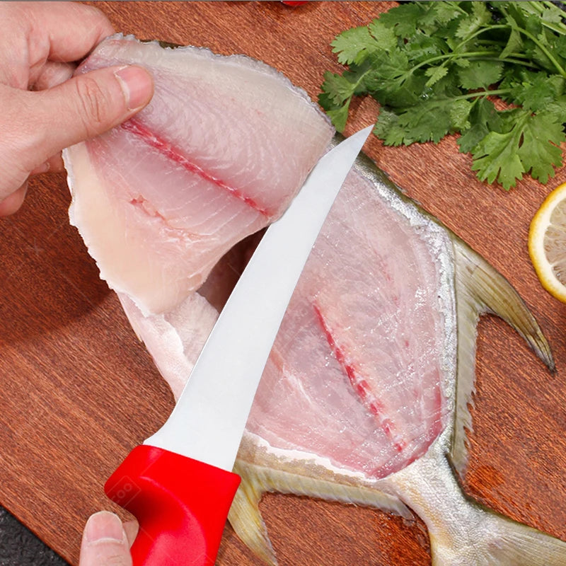 Stainless Steel Skinning Carving Knife Kitchen Boning Knife Meat Butcher Cleaver Utility Slicing Fish Vegetable Fruit Knives