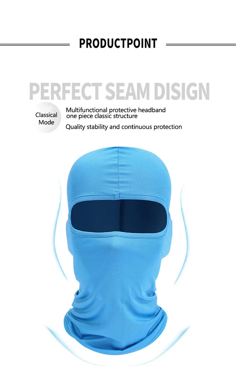 Breathable Balaclava Motorcycle Face Mask Moto Helmet Bandana Hood Windproof Dustproof Face Shield Men's MTB Bike Full Face Mask