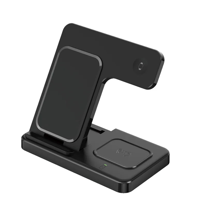 Fast 3 in 1 Wireless Charging Station Foldable Phone Wireless Charger Stand Pad for iPhone 16 15 14 13 12 Pro AirPods iWatch 1-9