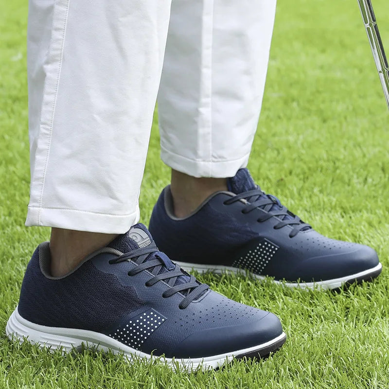 Waterproof Golf Shoes for Men Spikeless Outdoor Golf Sport Training Sneakers Classic Mens Golf Trainers Big Size 13 14