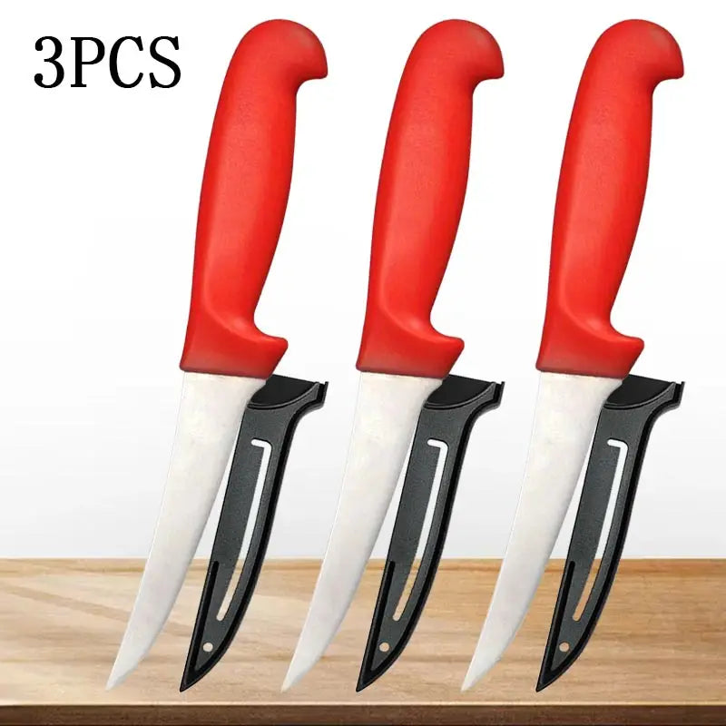 Stainless Steel Skinning Carving Knife Kitchen Boning Knife Meat Butcher Cleaver Utility Slicing Fish Vegetable Fruit Knives