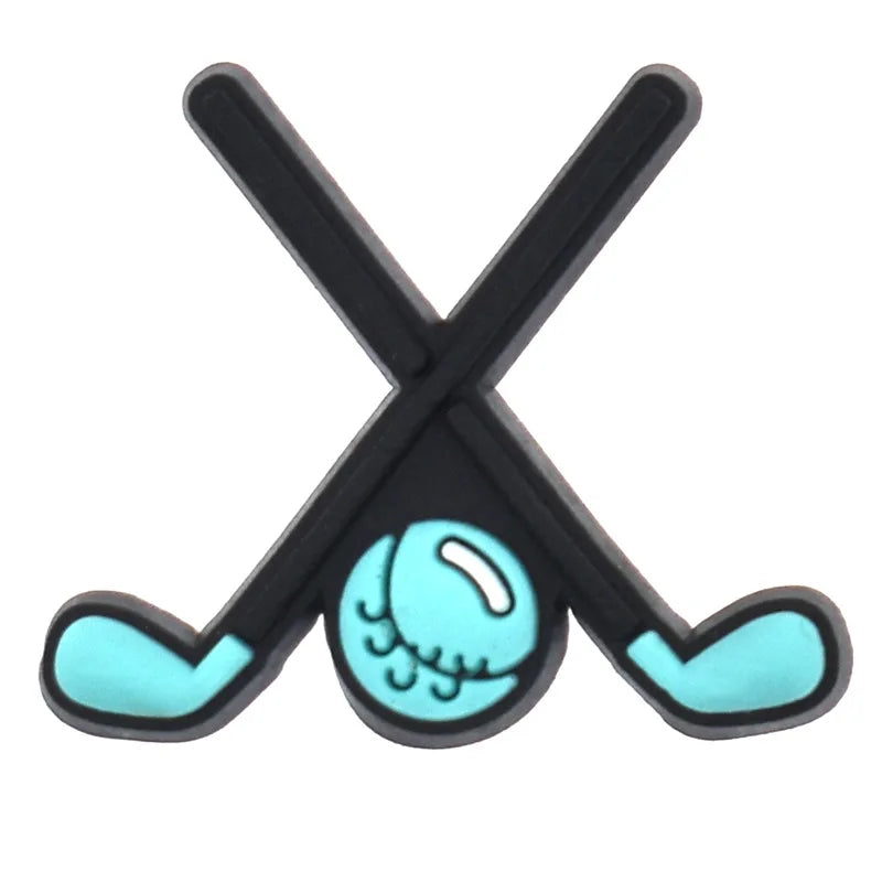 Shoe Charms for Crocs 1pcs PVC Golf Badge Women Sandals Buckle Kids Pins Men Decoration Jeans Shoes Accessories party