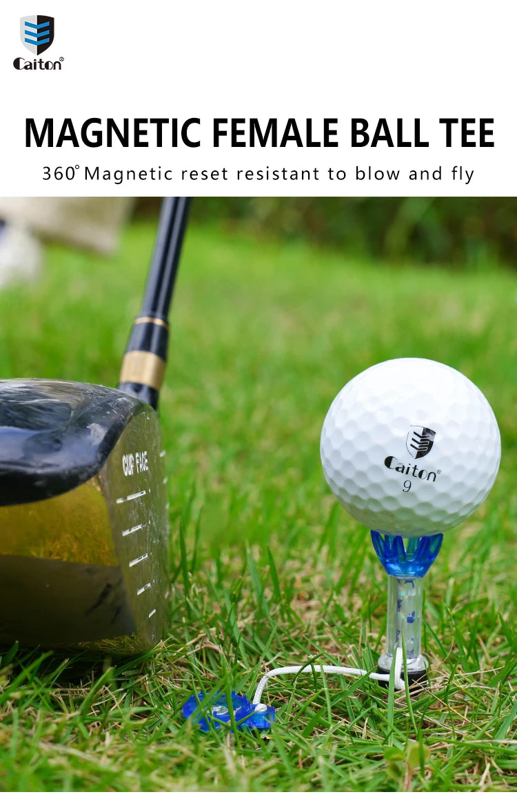 Caden Golf Detachable Metal Tee 2pcs2.76in and 3.15in, Red And Blue Two-color High-quality Magnetic Tee, Friction Small Golf Tee