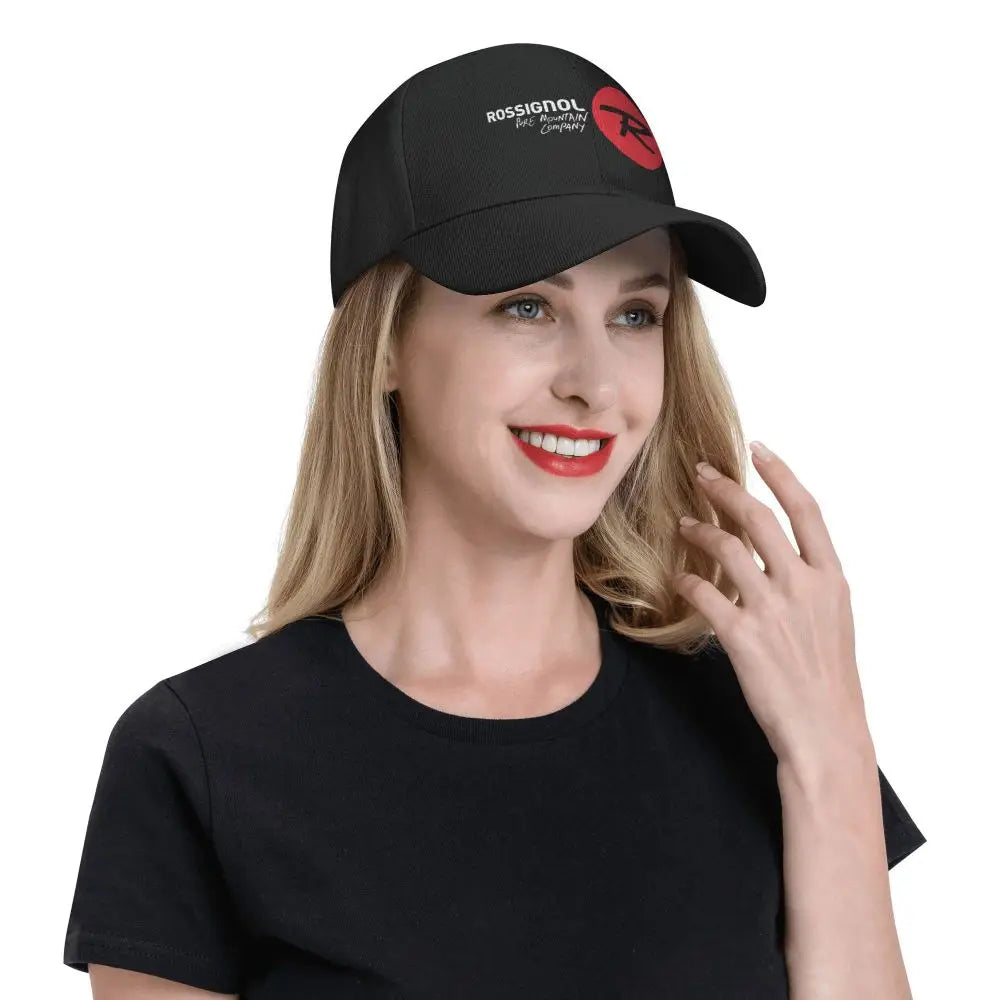 White Rossignol Logo Baseball Cap Hat Adjustable Visor Leisure Sun Hat