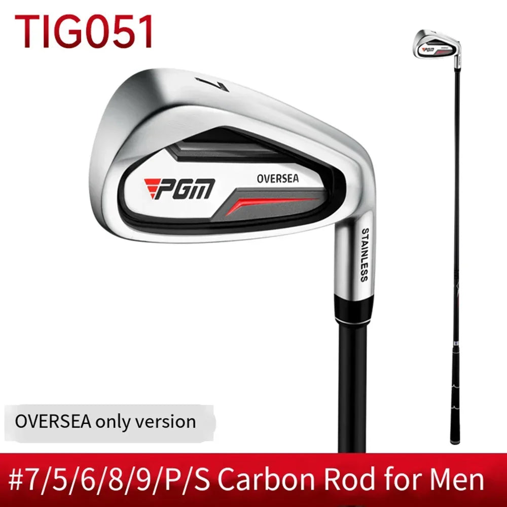 PGM Golf Clubs TIG051,Men Women Right Handed Training Clubs,#5/6/7/8/9/P/S IRON Stainless Steel Low Center of Gravity Pole