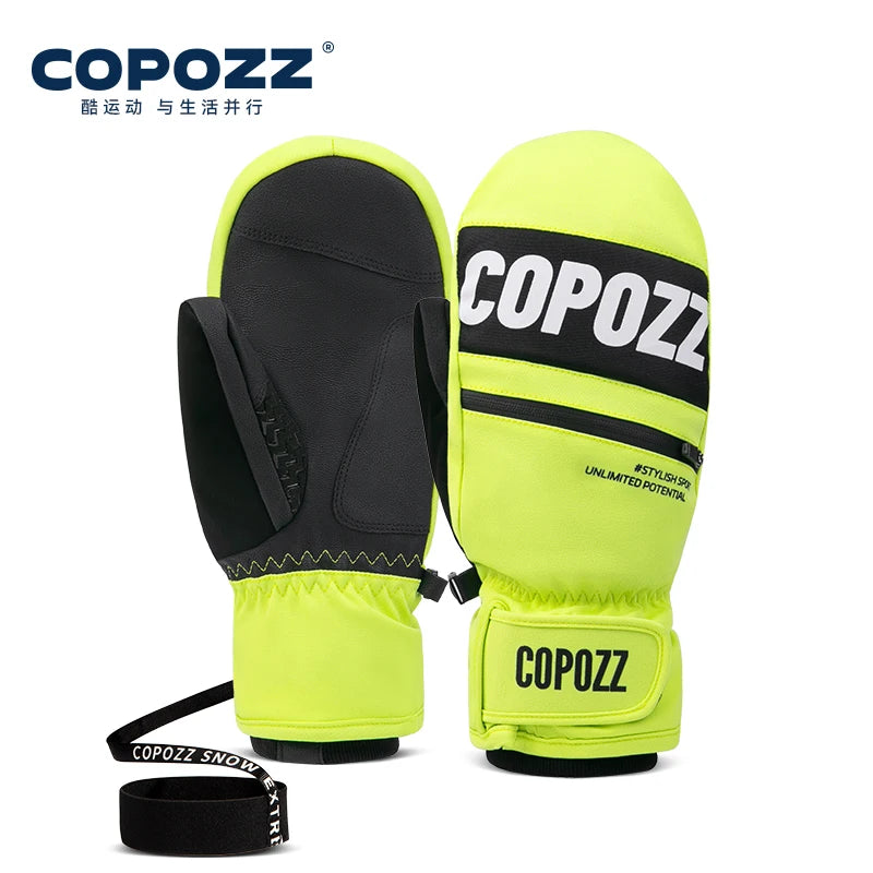 COPOZZ 3M Thinsulate Thick Adult Teenage Professional Snowboard Ski Gloves Windproof Winter Warm Thermal Snow Mittens Snowmobile