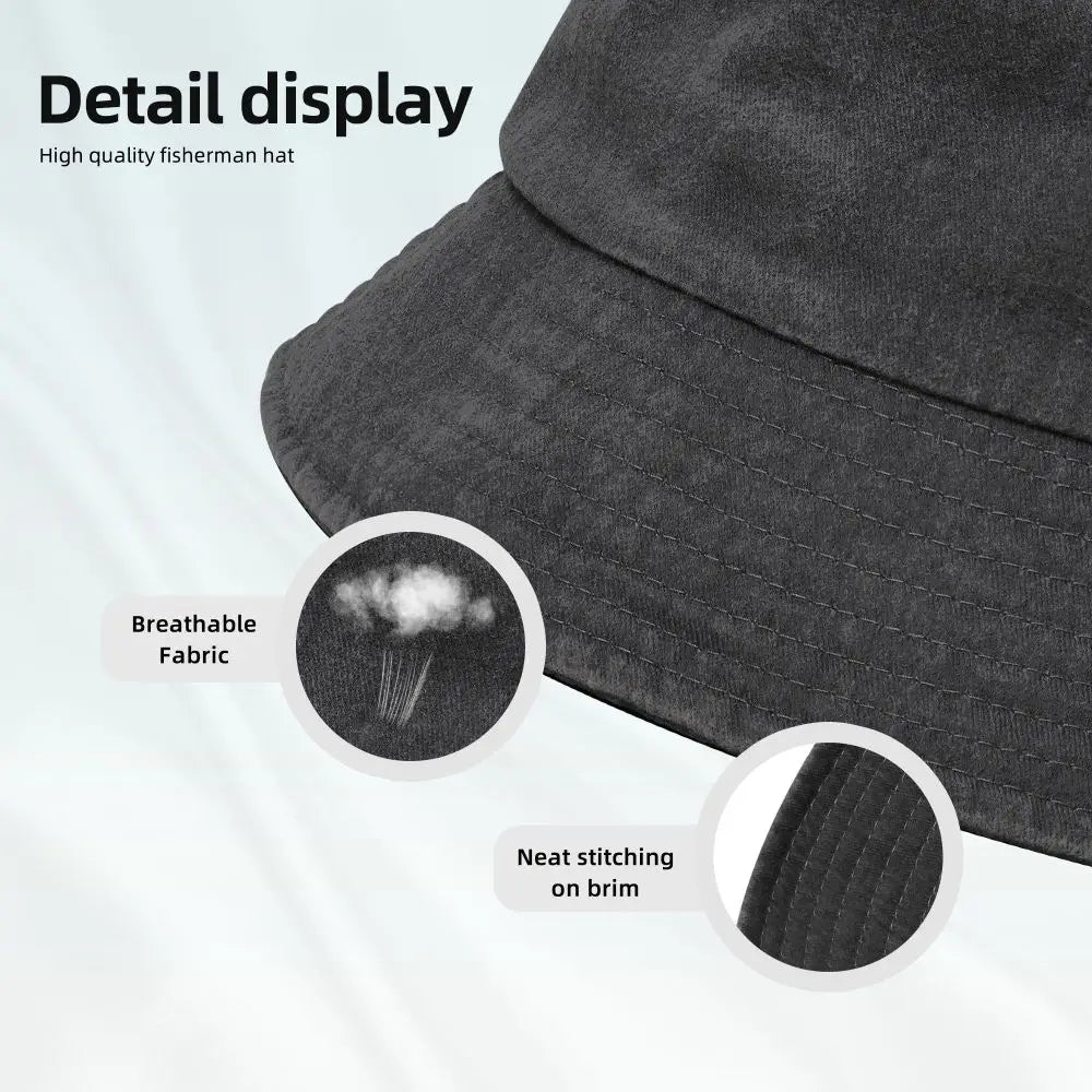 White Rossignol Logo Bucket Hat Fisherman Hat Cotton Sun Hat