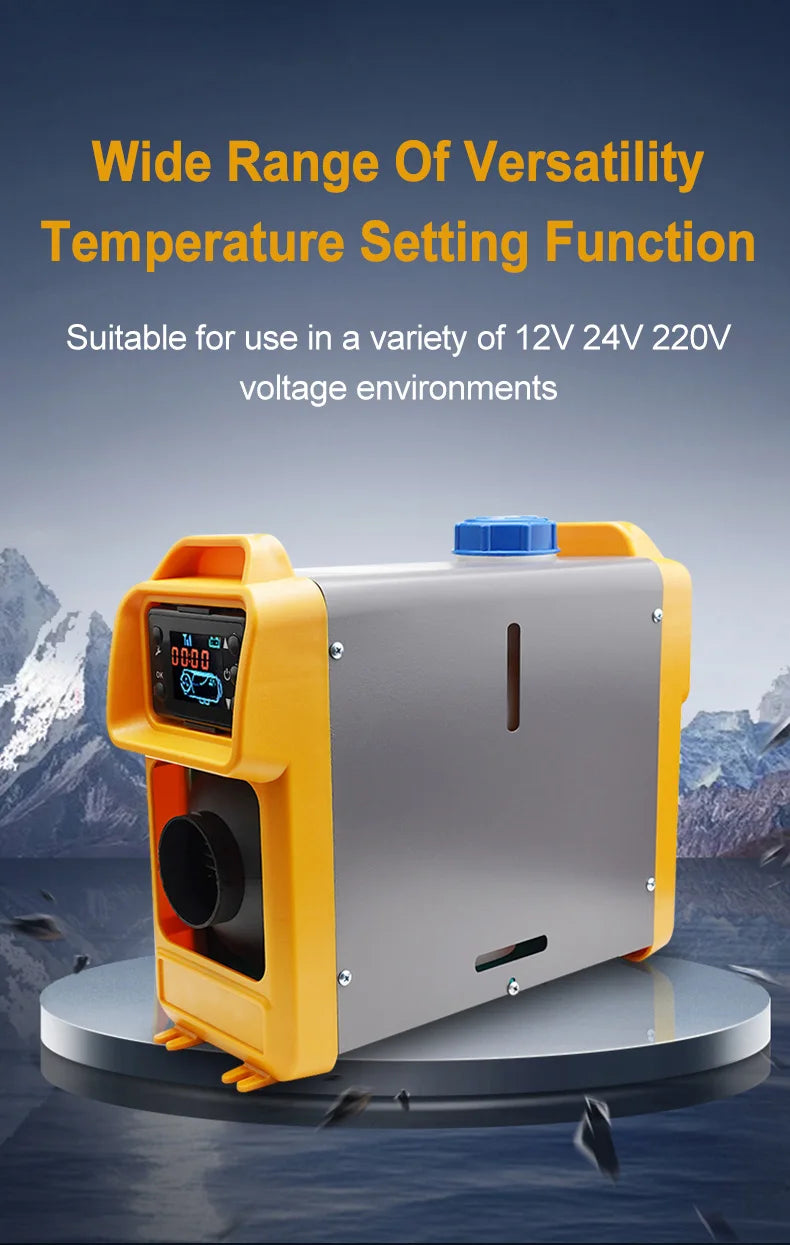 2KW Car Heater Diesel Air Heater 12V/24V /220V With Silencer Remote Control Truck Boat Bus RV Trailer Air Diesel Parking Heater
