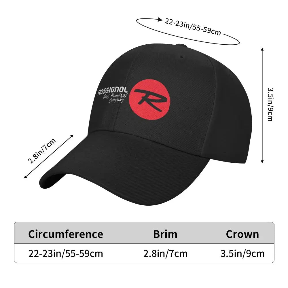 White Rossignol Logo Baseball Cap Hat Adjustable Visor Leisure Sun Hat