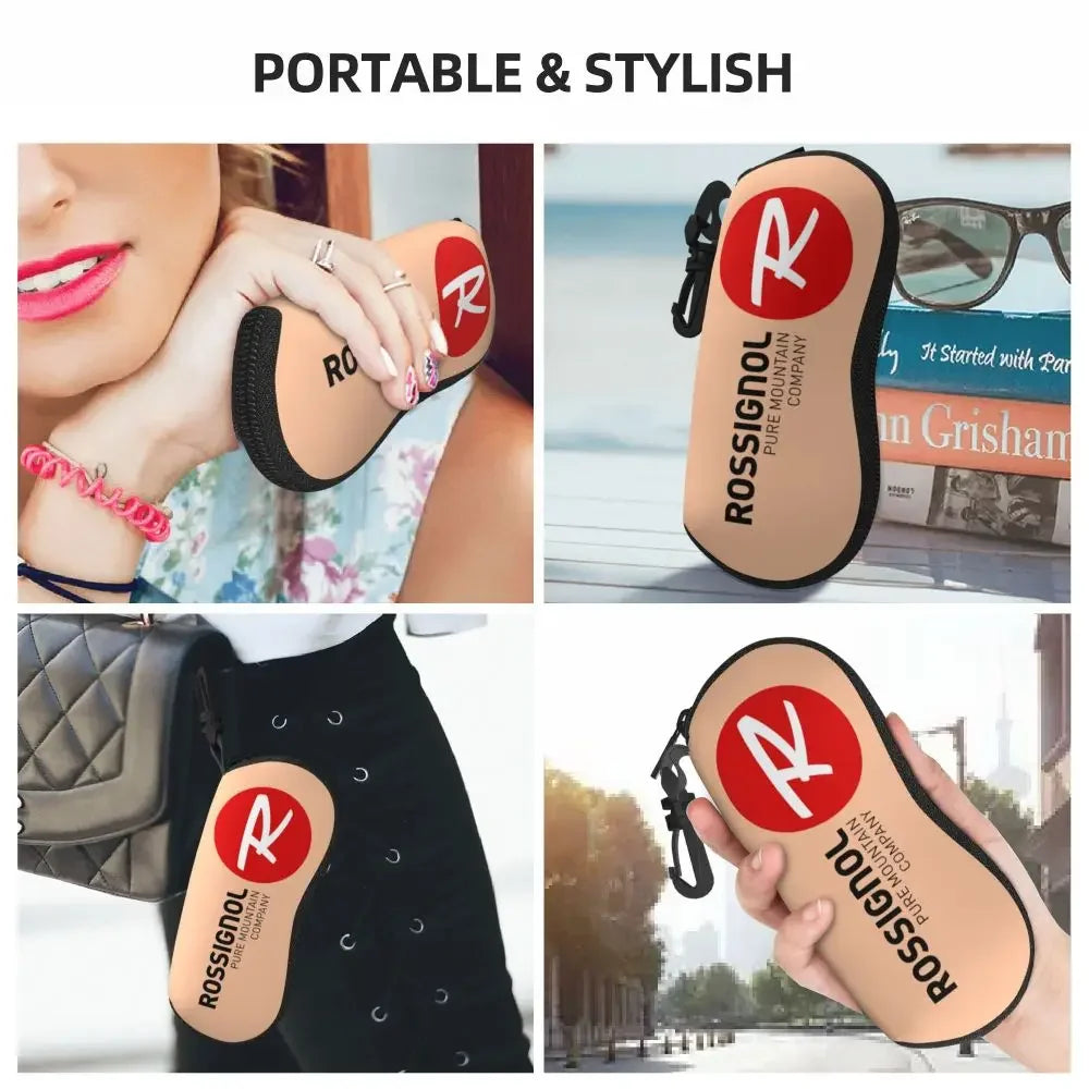 Rossignol Pure Mountain Products Shell Glasses Case Protective Sunglasses Box Women Men Soft Eyeglasses Bag Pouch