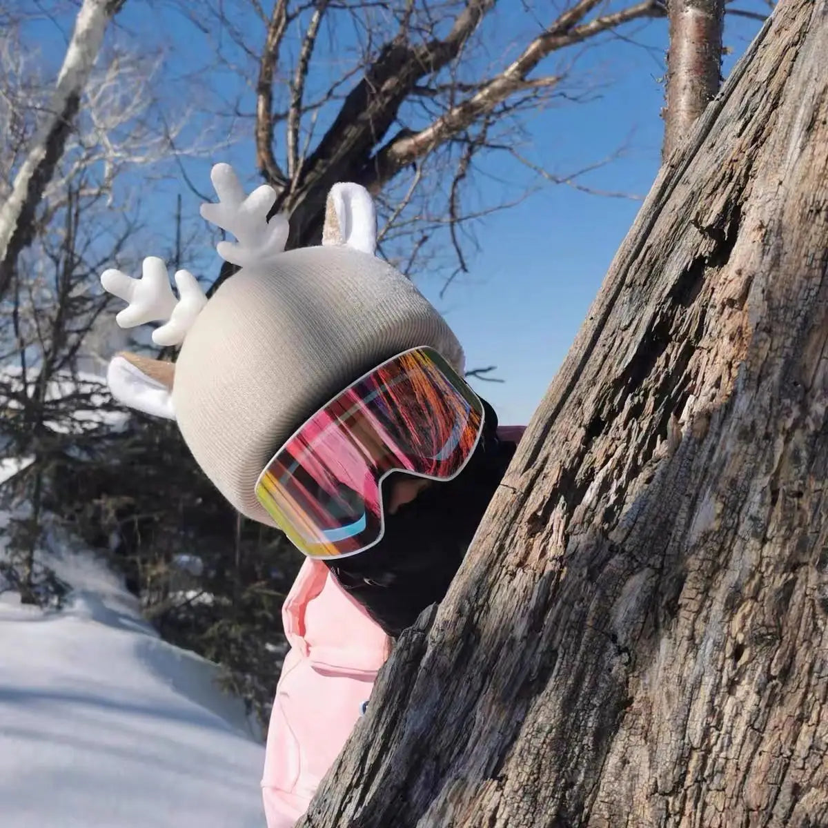 Ski Helmet Cover Cute Cartoon Warm Personality Single Double Board Helmet Cap Bicycle Helmet Doll Decoration Windproof Cover
