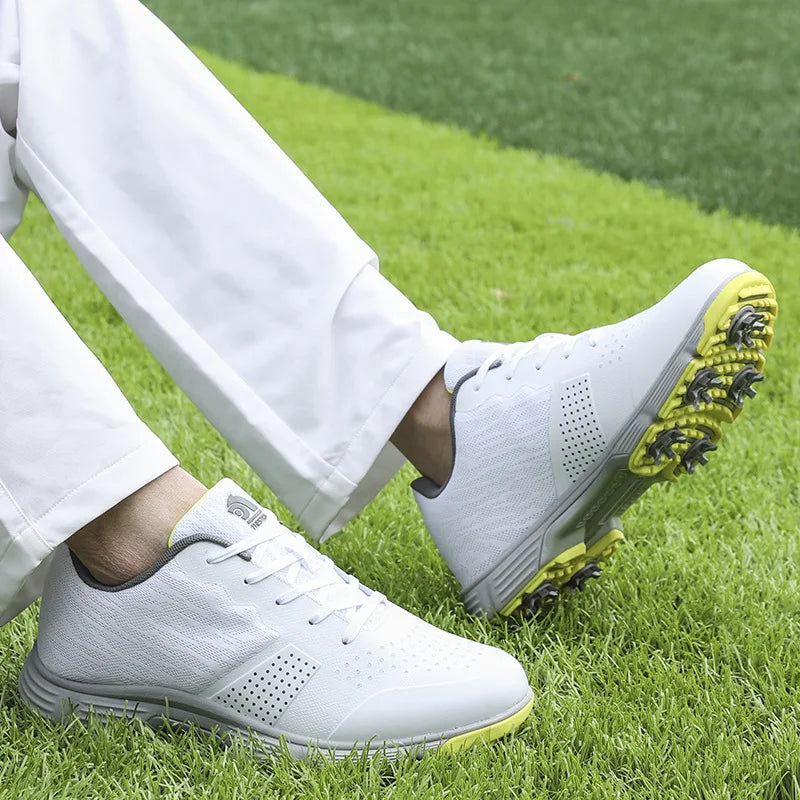 Waterproof Golf Shoes for Men Spikeless Outdoor Golf Sport Training Sneakers Classic Mens Golf Trainers Big Size 13 14