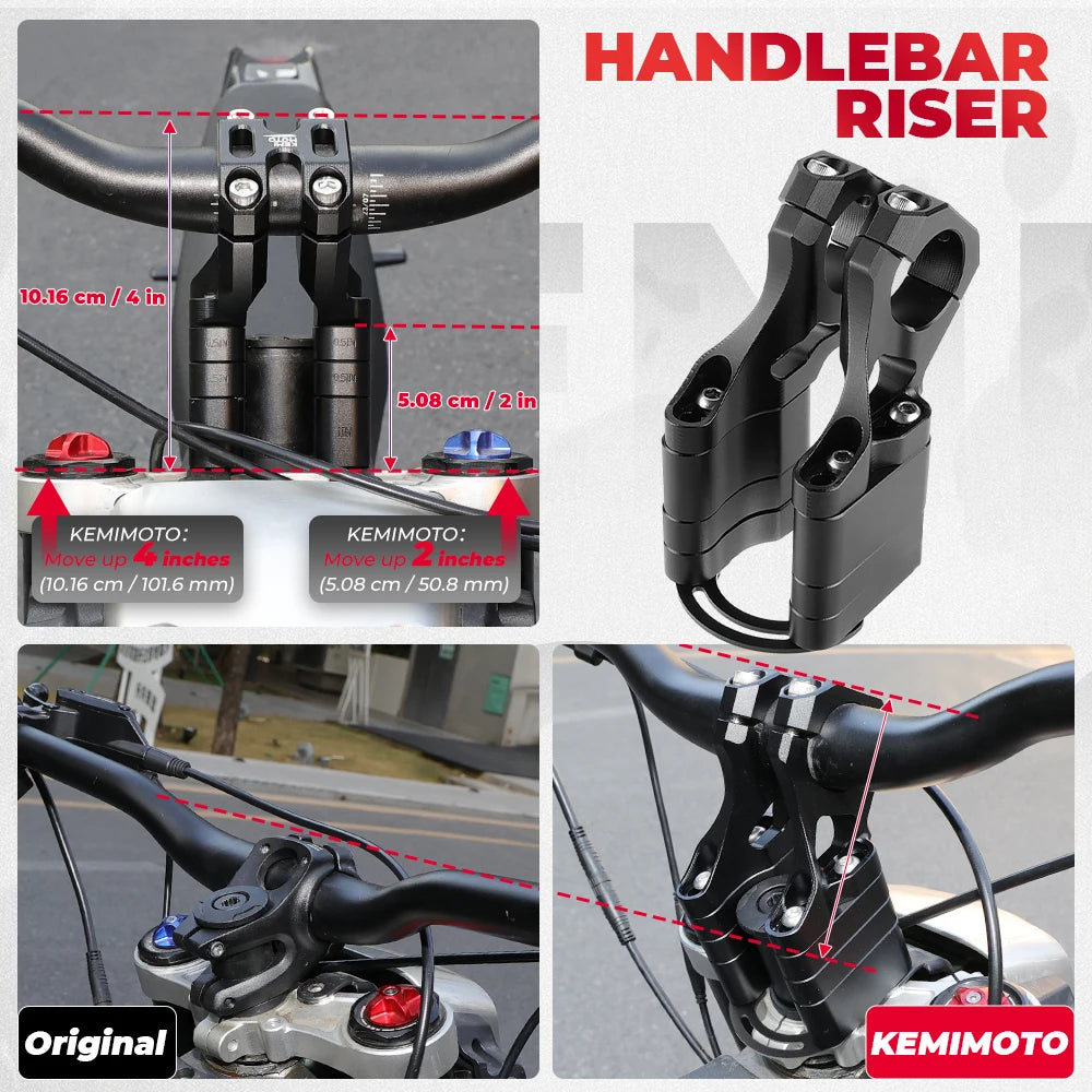 For Sur-Ron Light Bee X S L1E Front Handlebar Bar Riser Mount Bracket CNC For Talaria Sting MX3 MX4 MX5 Pro For Surron Electric